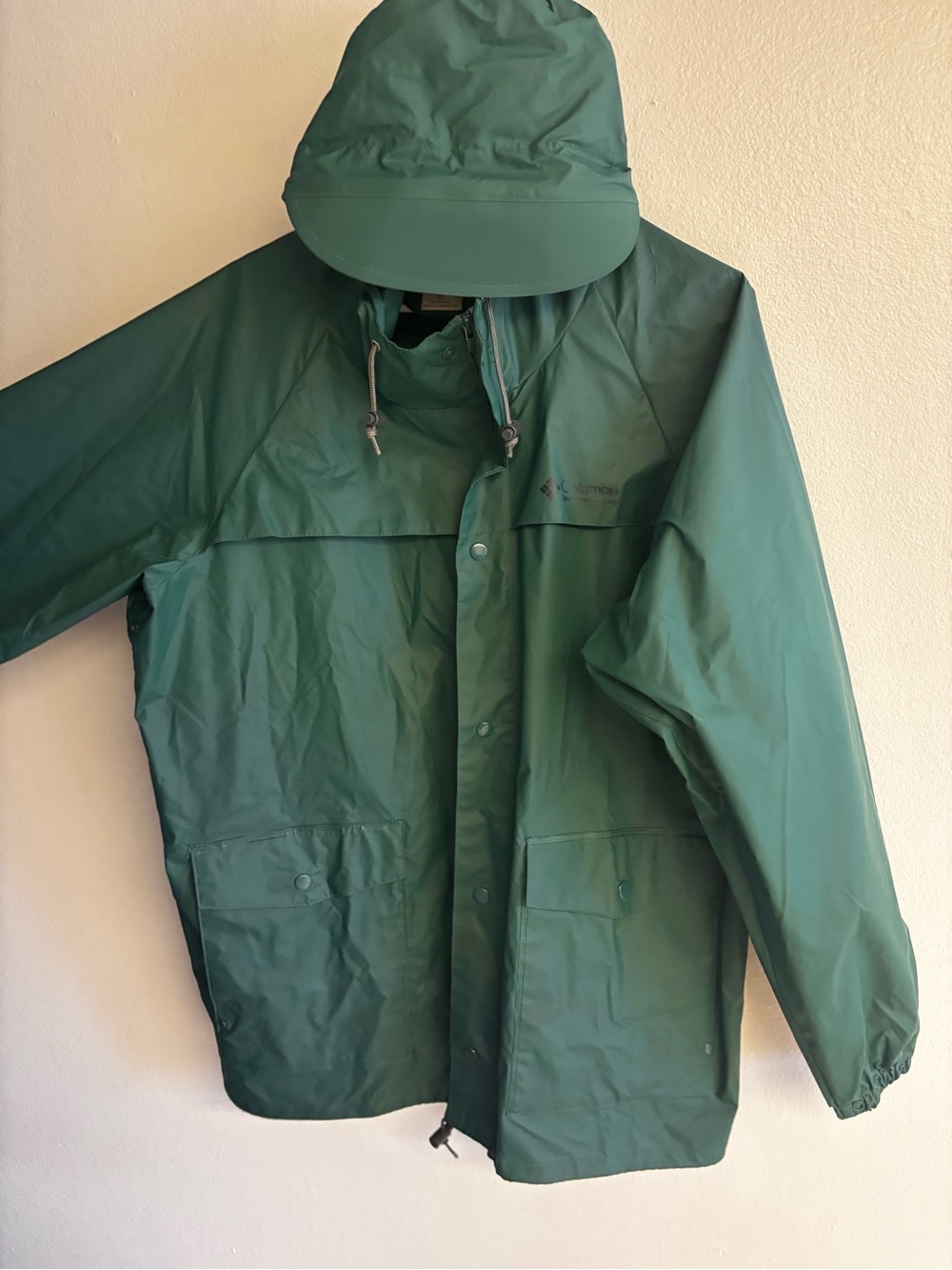 Vintage Columbia Hooded Rain Jacket
